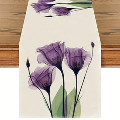 Polyester Rectangle Table Runner Balinese Pleated Holiday Decoration