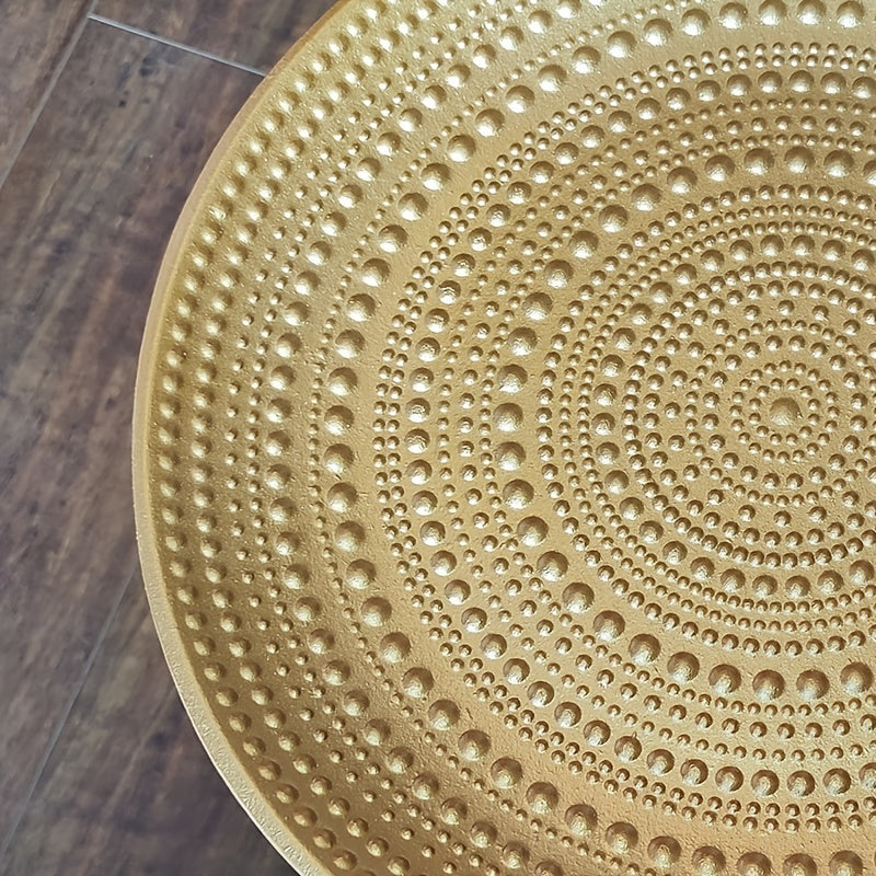 Golden Polka Dot Side Table for Living Room Corner