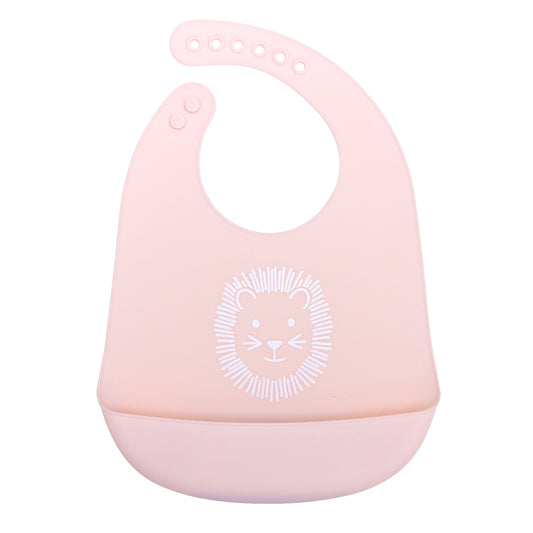 Baby Silicone Bib Lion Print Waterproof BPA Free