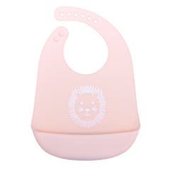 Baby Silicone Bib Lion Print Waterproof BPA Free