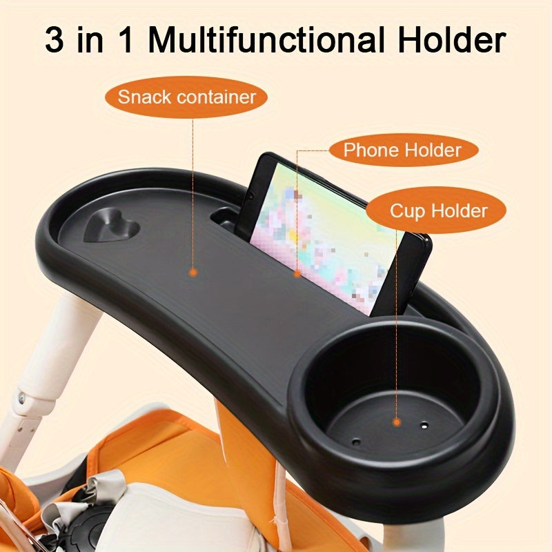 Universal Stroller Cup Holder with Phone Holder & Snack Tray