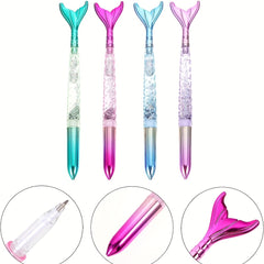 2pcs Mermaid Pens 1mm Ballpoint Pens for Home School and Office Stationery