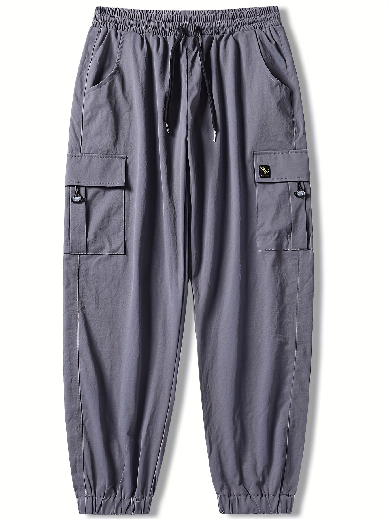 Men's Solid Drawstring Active Stretch Pants