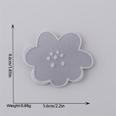 4pcs Cloud Iron On Patches Sew On Embroidered Applique Repair Patch DIY Crafts