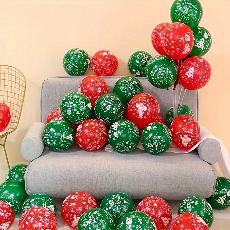 Christmas Latex Balloon Set With Balloon Pump