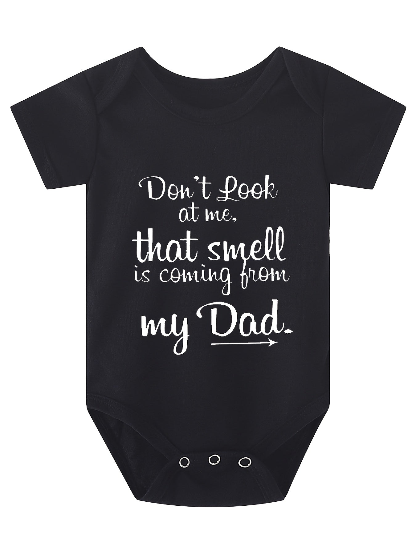 Girls Letter Print Short Sleeve Onesie - Pregnancy Announcement
