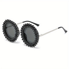 Y2K Rhinestone Sunglasses Funny Party Club Sun Shades Decorative Glasses
