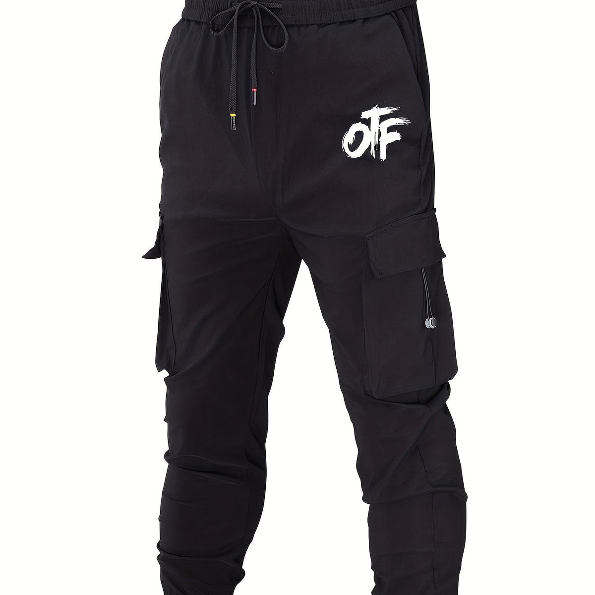 Men's Cotton Cargo Pants Drawstring Joggers