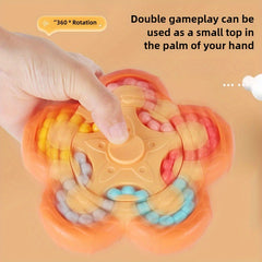 10 Sided Marble Spinner Puzzle Toy Interactive Bead Spinner Gift