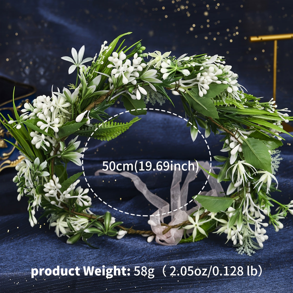 Bohemian Flower Crown Bridal Hair Accessory for Weddings