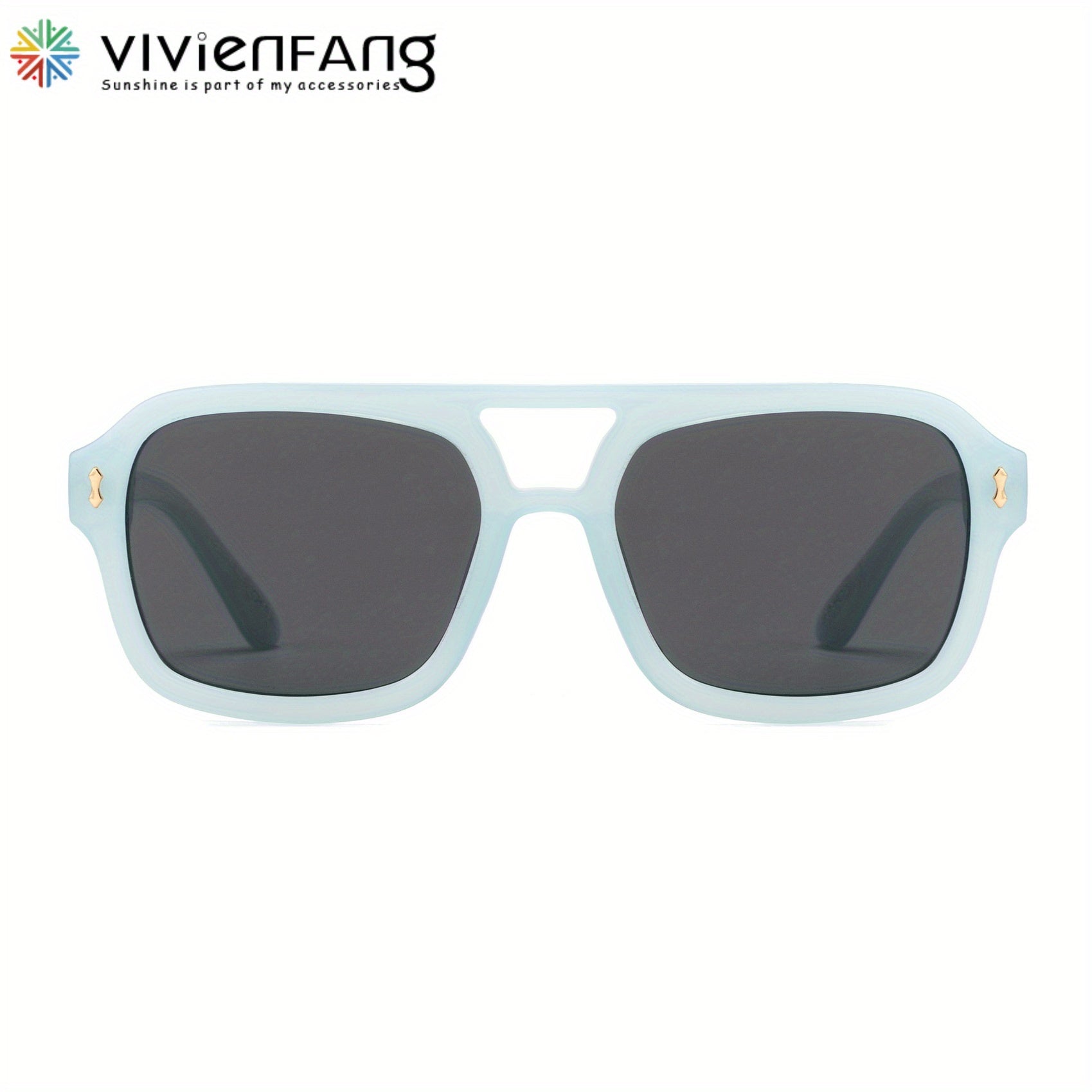 Retro Square Aviator Polarized Sunglasses For Men Lightweight UV Protection