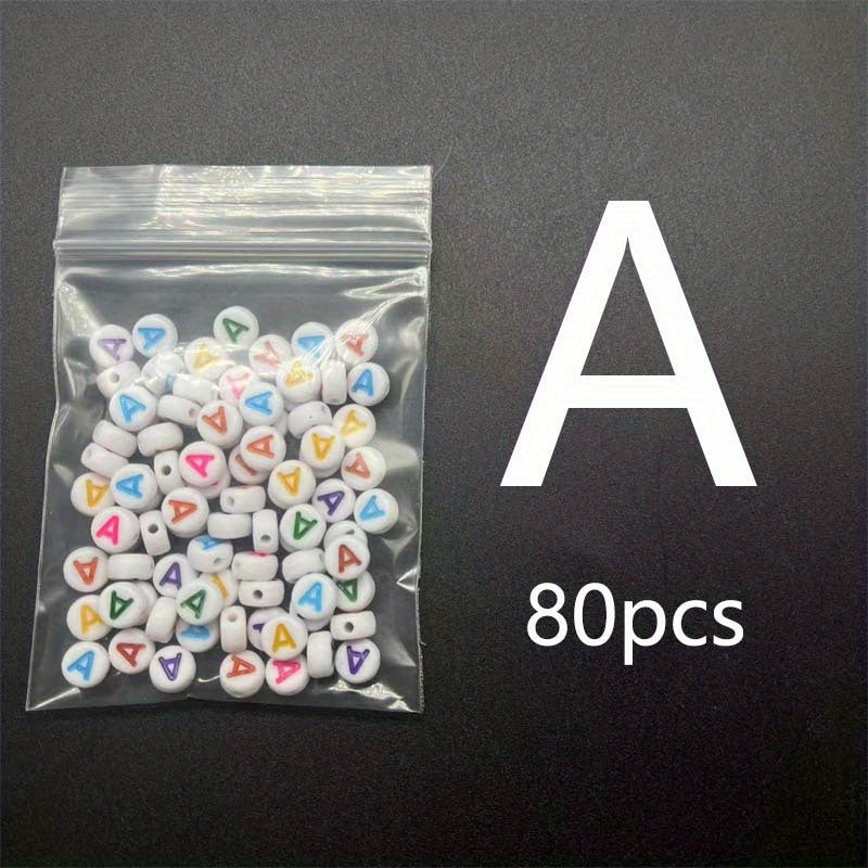 Acrylic Colorful Letter Beads Set DIY Handcraft Bracelet Jewelry