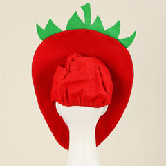 Red Strawberry Hat Fruit Carnival Costume Headgear
