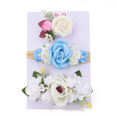 3pcs Flowers Headband Hairband Hair Accessories For Baby Girls