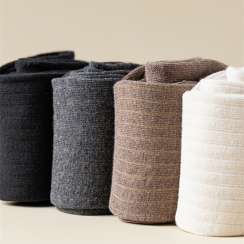 Women's Warm Boot Cuffs Solid Long Socks Cotton