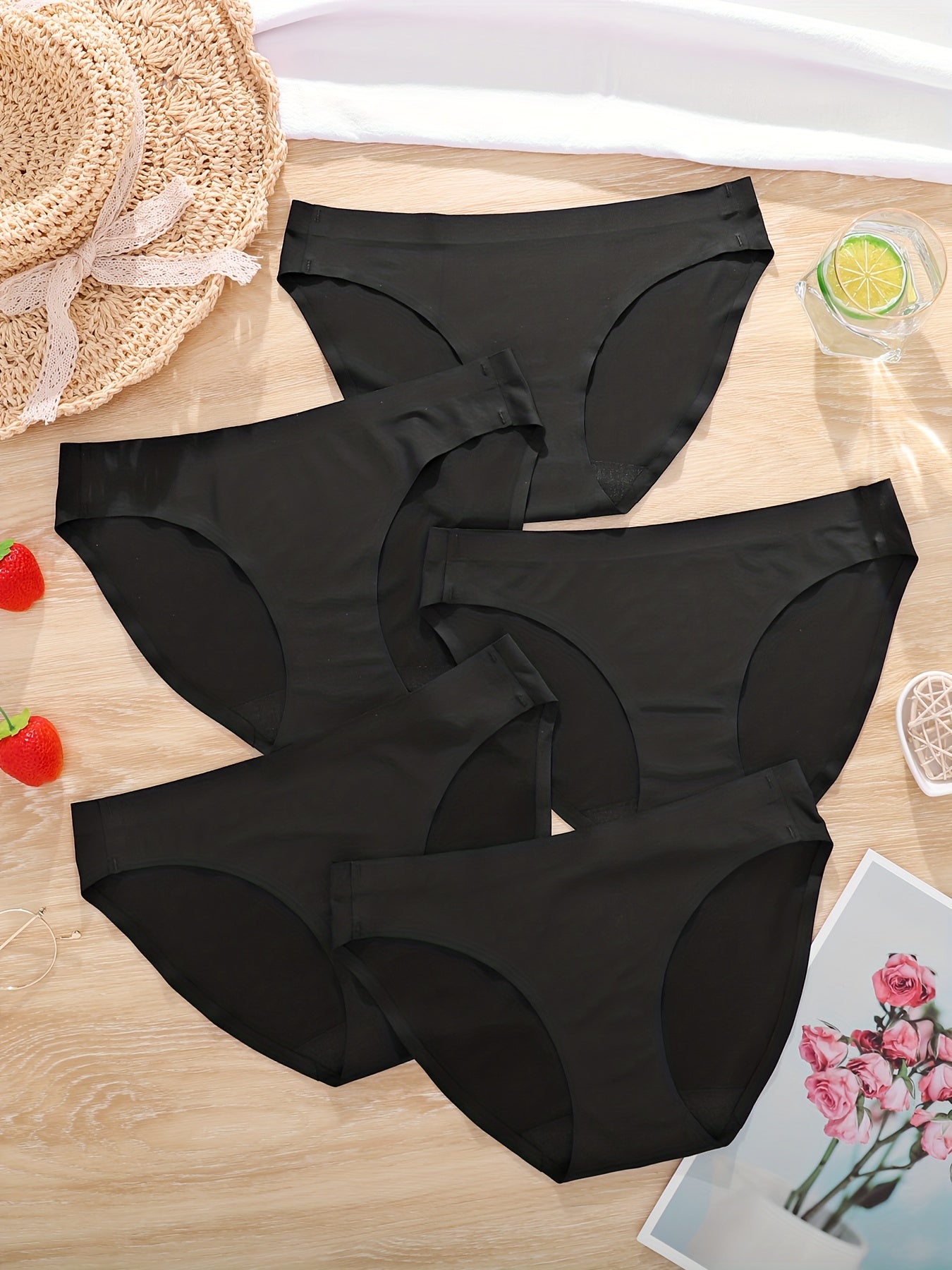 5 Pack Women's Seamless Hiphugger Panties