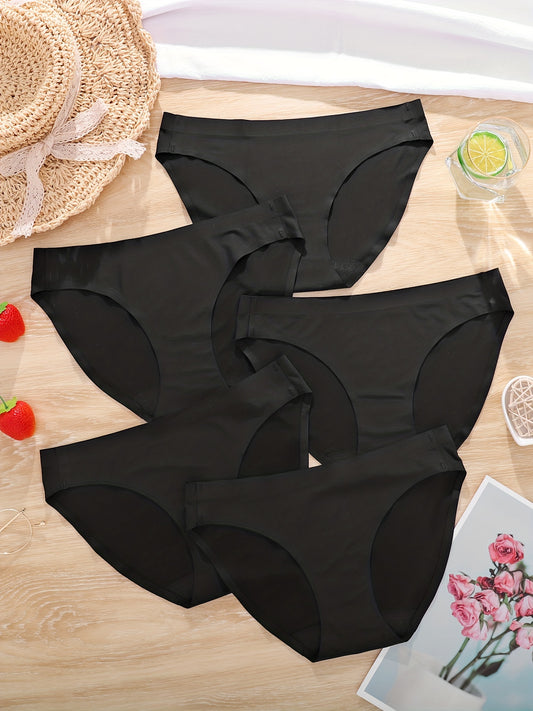 5 Pack Women's Seamless Hiphugger Panties