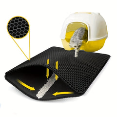 Cat Litter Pad Honeycomb Washable Mat Trapping Toilet Cleaning Supplies
