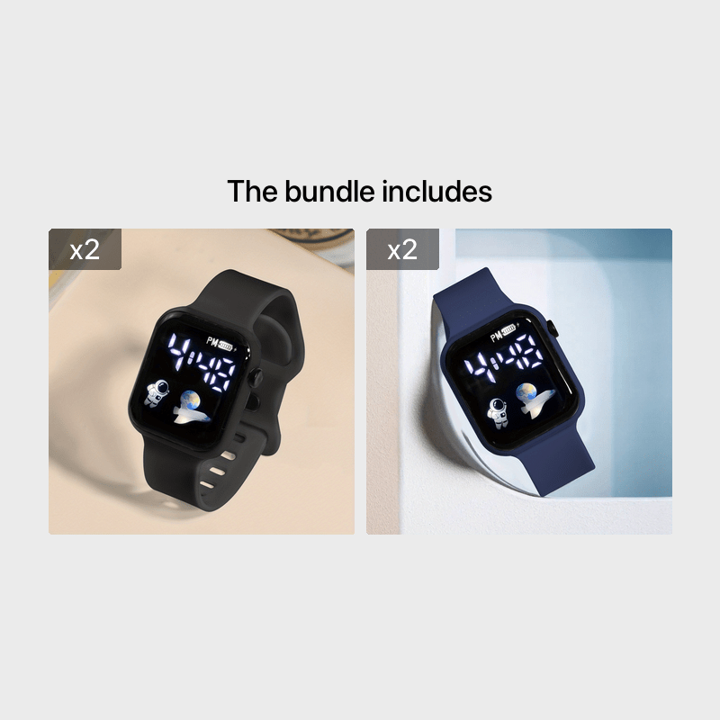 Astronaut Pattern Digital Screen Watch for Boys Girls Teens