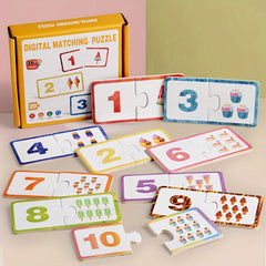 Wooden Number & Measurement Matching Puzzle Toy for Early Learning