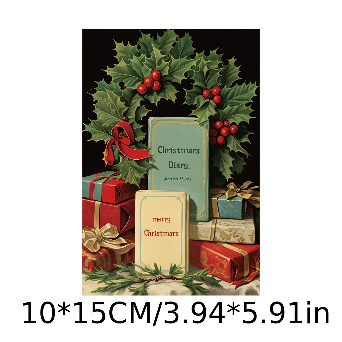 10pcs Christmas DIY Postcard Greeting Card Wall Decoration Cartoon Card