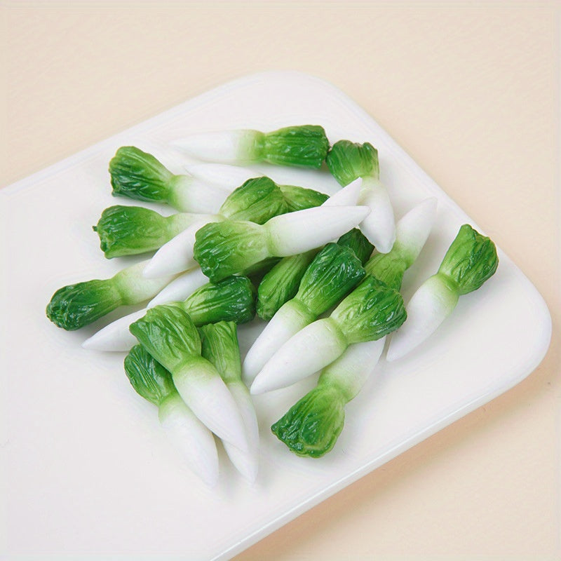 4pcs Mini PVC Radish Slices for DIY Diorama Dollhouse Kitchen