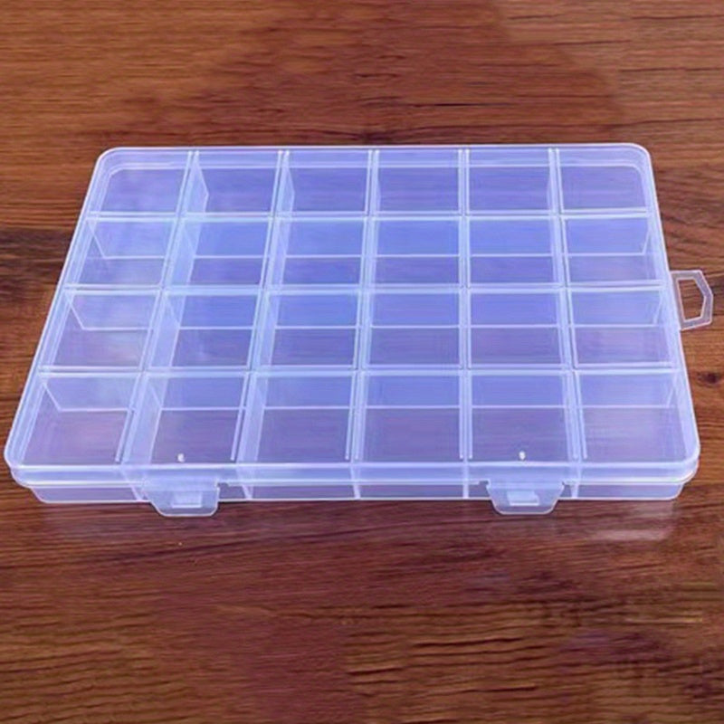 Grid Transparent Plastic Storage Box for Jewelry Fishing Gear Medicine