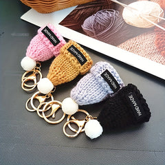 Woolen Hat Key Chain Pendant Women's Bag Jewelry Charm