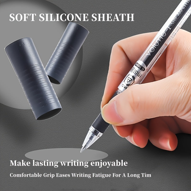 0.5mm Erasable Gel Bullet Pen w/ Rubber Holder - Office & School Supplies
