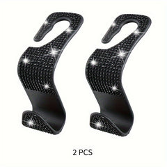 2PCS Portable Car Seat Backrest Hook Storage Rack Organizer