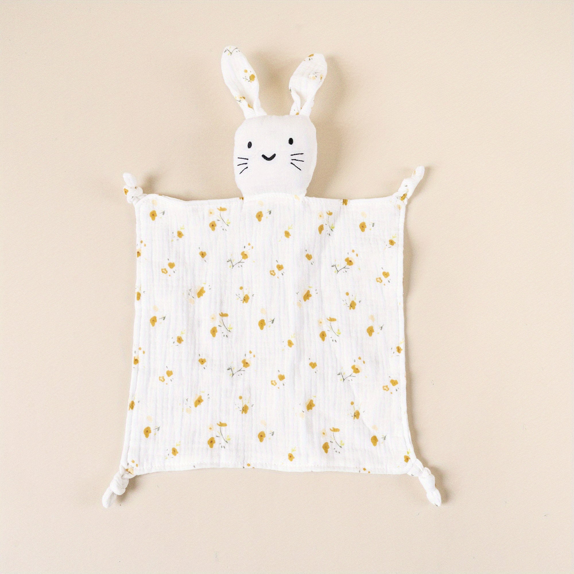 Baby Cotton Muslin Bib Teething Towel Doll Rabbit Toy