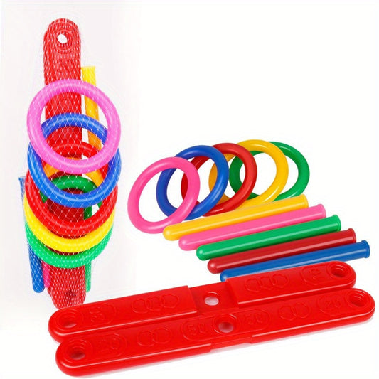 Colorful Parent Child Throwing Ring Set for Indoor & Outdoor Play