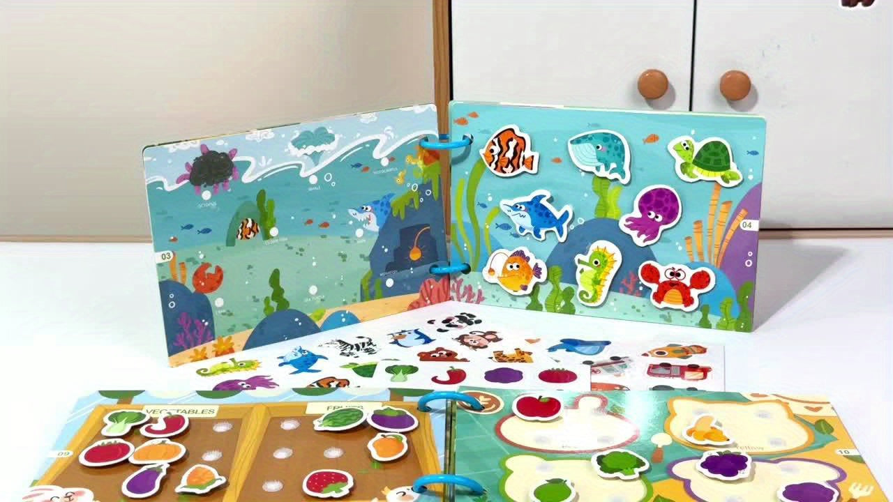Ocean Themed Quiet Sticker Book for Kids