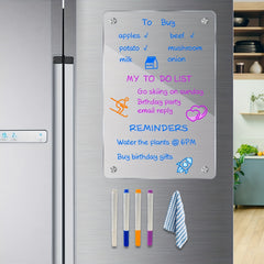20x30 Acrylic Magnet Dry Erase Board Fridge Calendar with 4 Markers