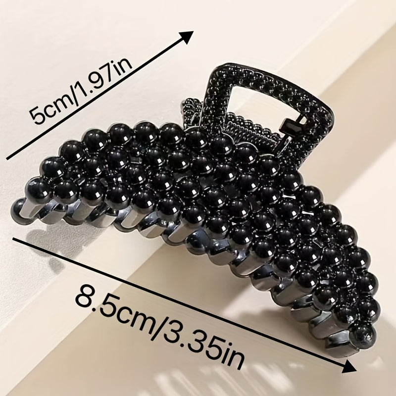 Faux Pearl Beads Hair Claw Shark Claw Hair Clip Women's Hair Accessory