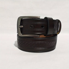 Men's Vintage Plaid Pattern Business Belt