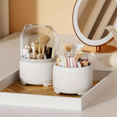 Bear Makeup Brush Holder with Dustproof Cover Organizer