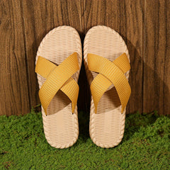 Women's Cross Strap Slide Sandals Casual Slip On Outdoor Shoes