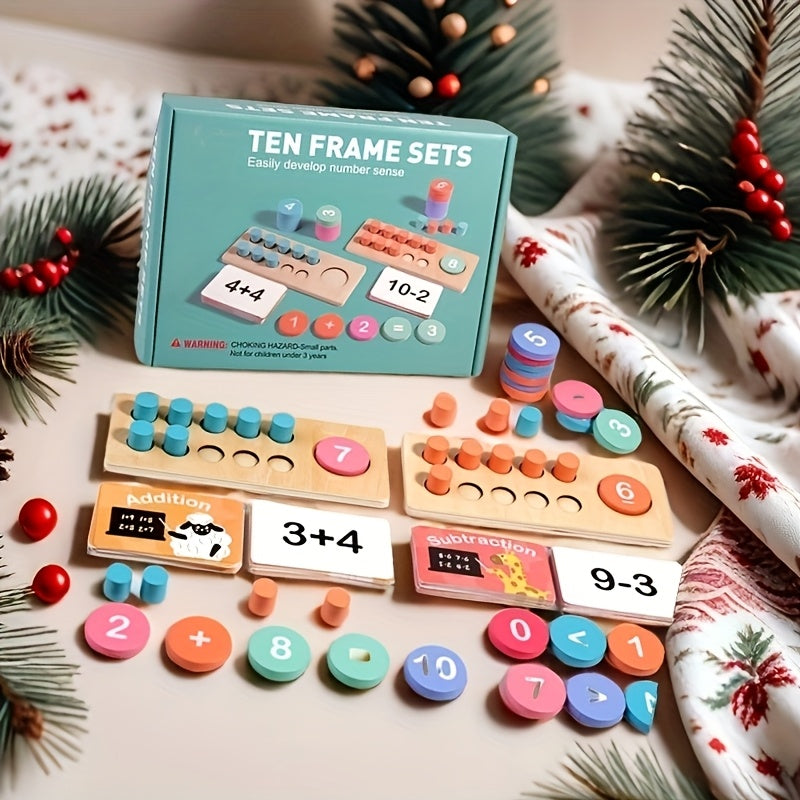Wooden Math Toy for Addition & Subtraction