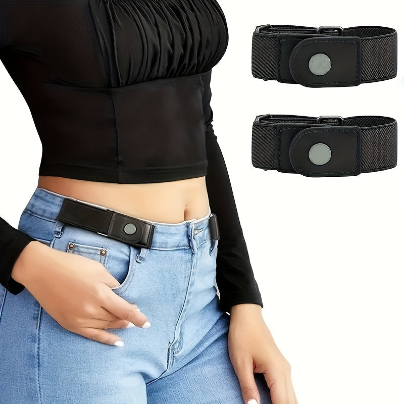 2pcs Adjustable Elastic Buckle For Pants Waist Elastic Waistband For Jeans