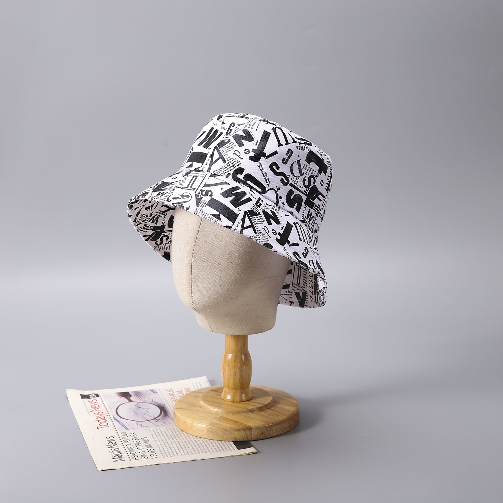 Printed Letter Fisherman Hat for Men