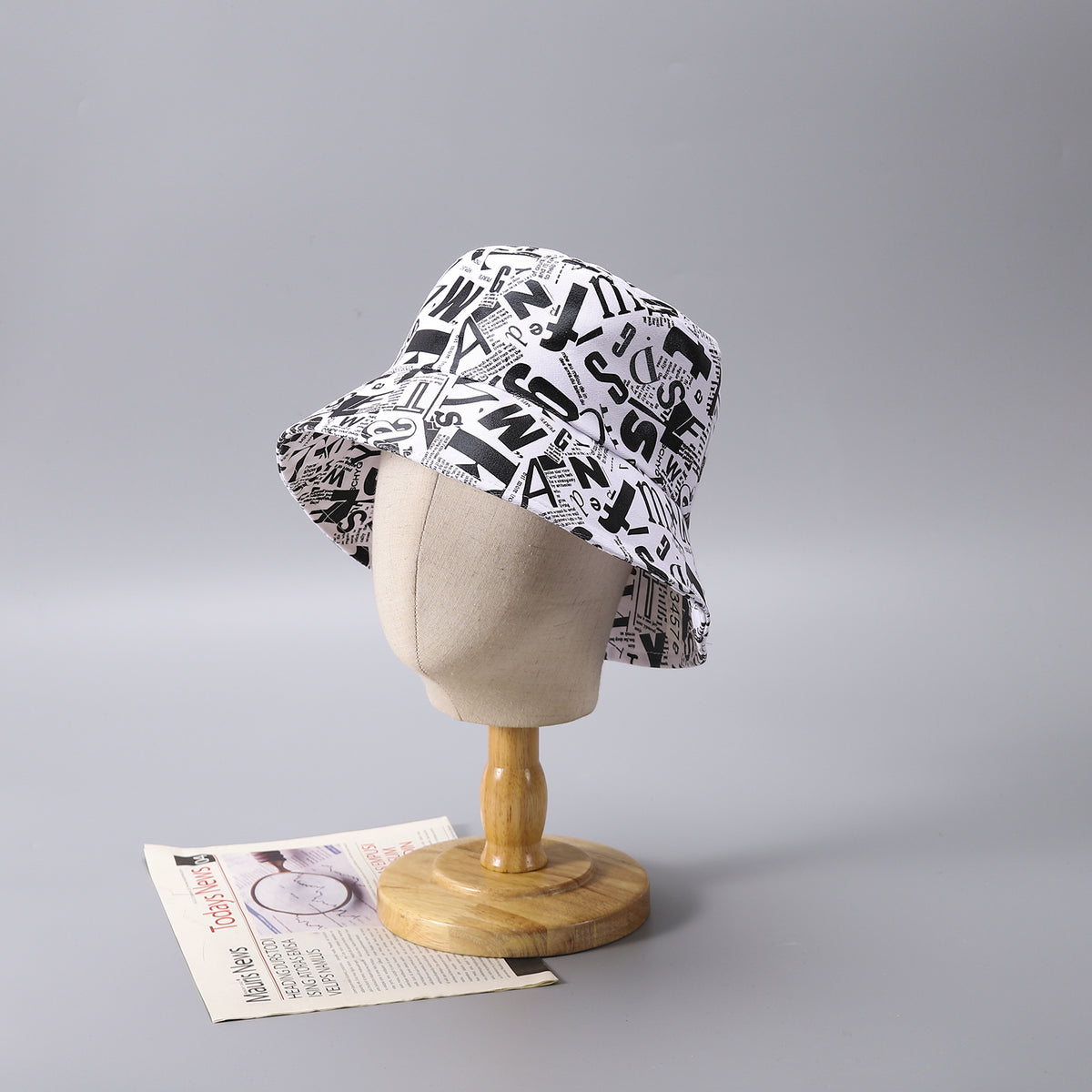 Printed Letter Fisherman Hat for Men