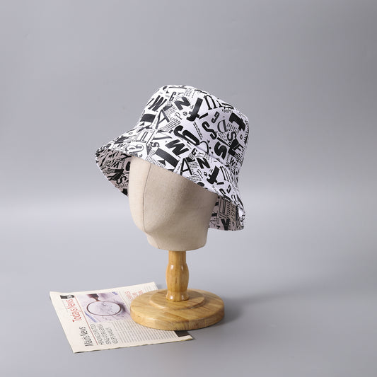 Printed Letter Fisherman Hat for Men