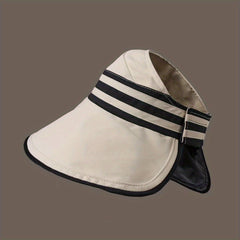 Adjustable Wide Brim Visor Hats Summer Sunscreen Cap