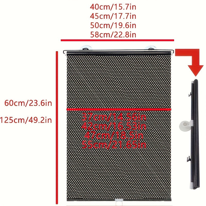1pc Automatic Roller Blinds for Car Bedrooms Kitchen Office Window
