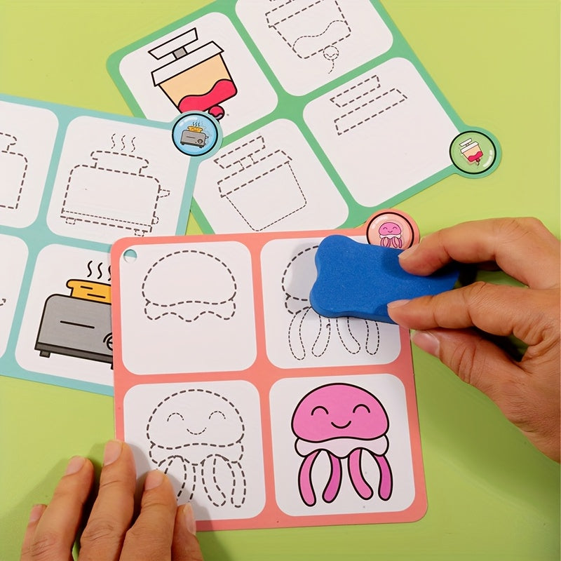 Step By Step Drawing Book - Reusable Doodle Set - Art Activities Drawing Gift