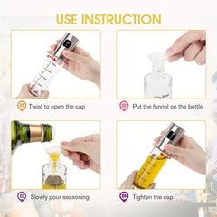 Glass Sprayer with Brush and Funnel Set for Air Fryer