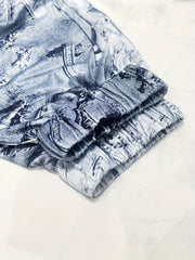  3D Print Tapered Leg Pants With Pockets
