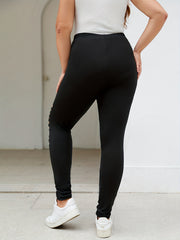  Cut Out High Rise Skinny Leggings Women's Medium Stretch Pants