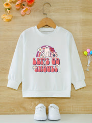 Floral Ghost 'Let's Go Chouls' Girls Sweatshirt